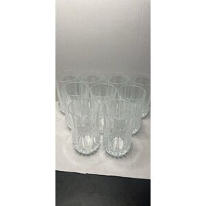 Cristal d'Arques Longchamp  Durand Set Of 9 Highball Tumbler Water Glasses 12 Oz